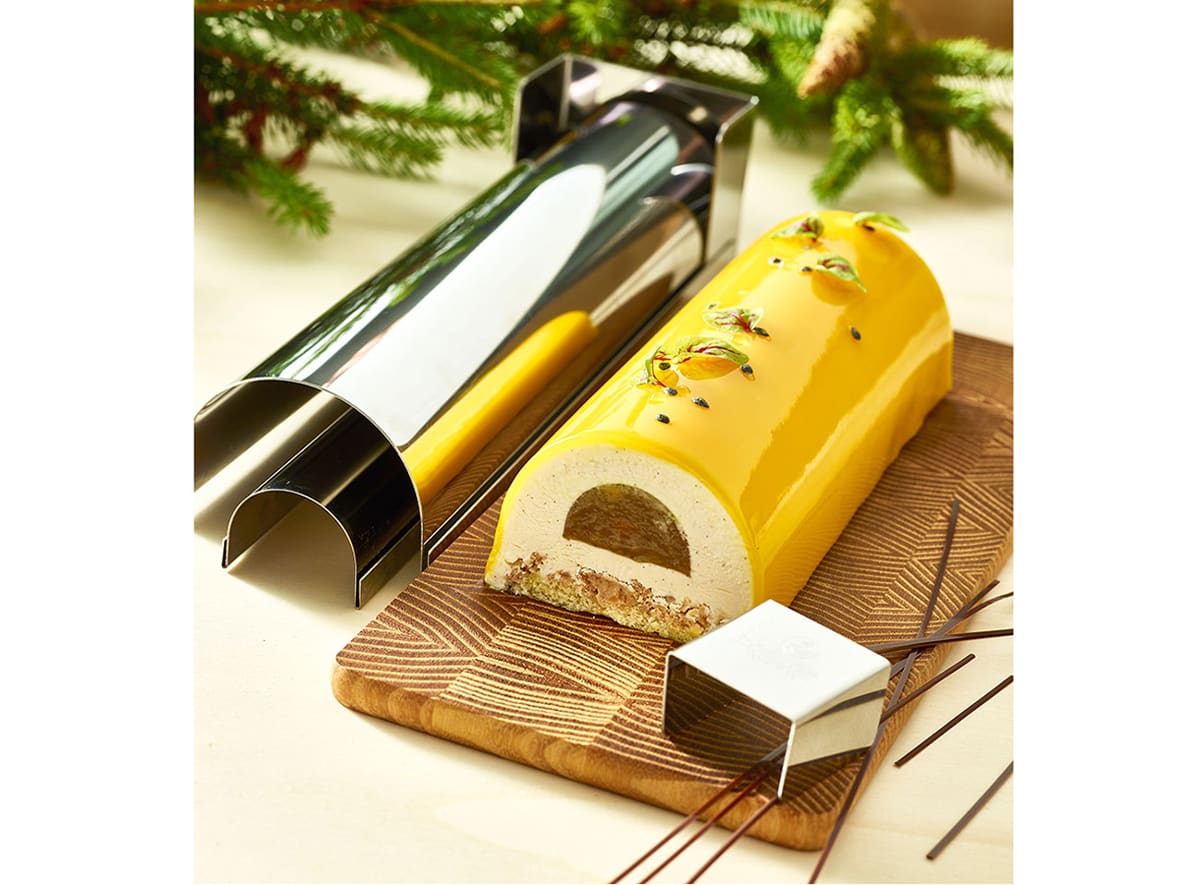 Moule buche inox démontable, préparations sucrées.*ATTR