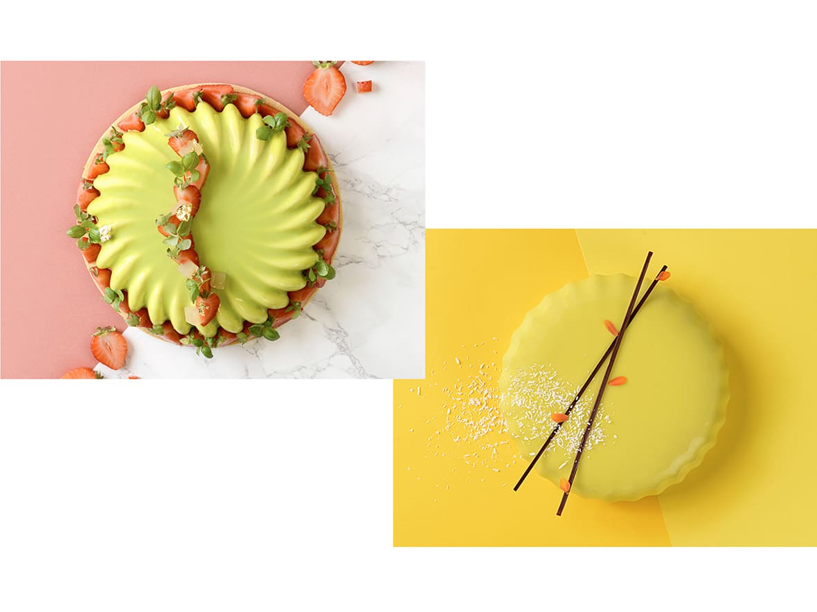Fondant blanc pâtissier sur tartes et entremets.*ATTR