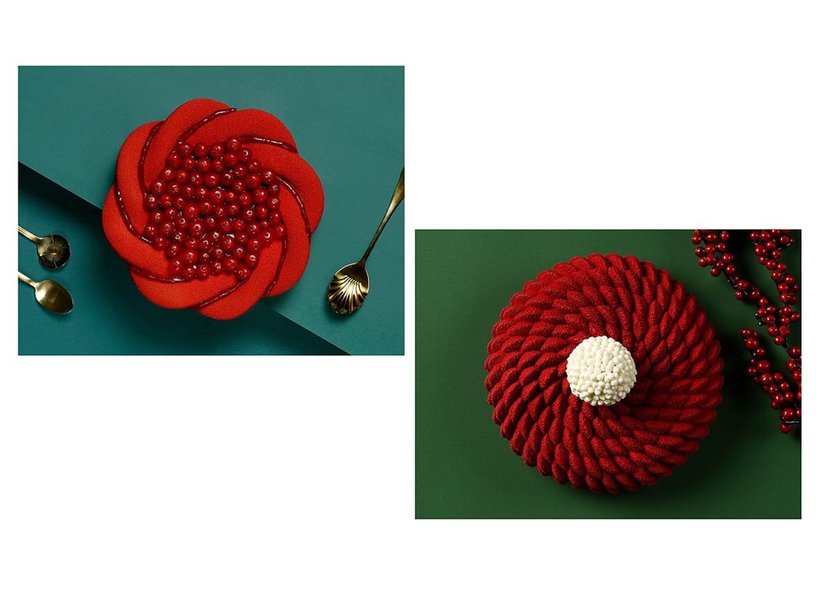 Spray velours patisserie sur entremets.*ATTR