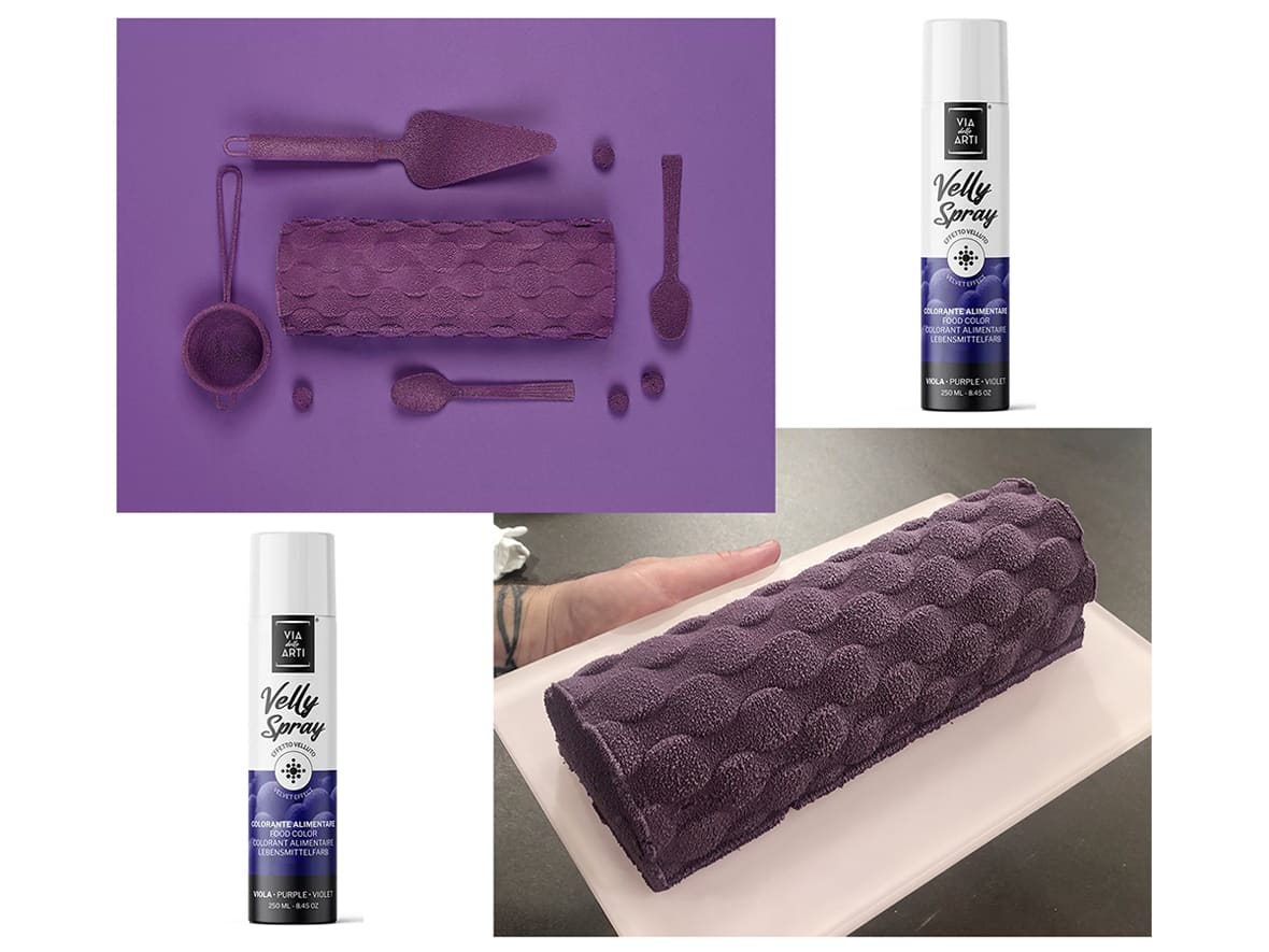 Spray velours patisserie violet Via delle Arti.*ATTR