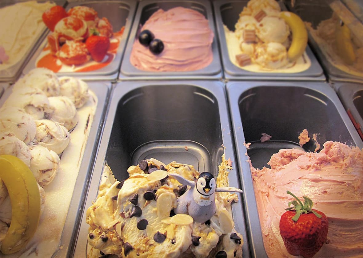 Textures de glaces artisanales.*ATTR