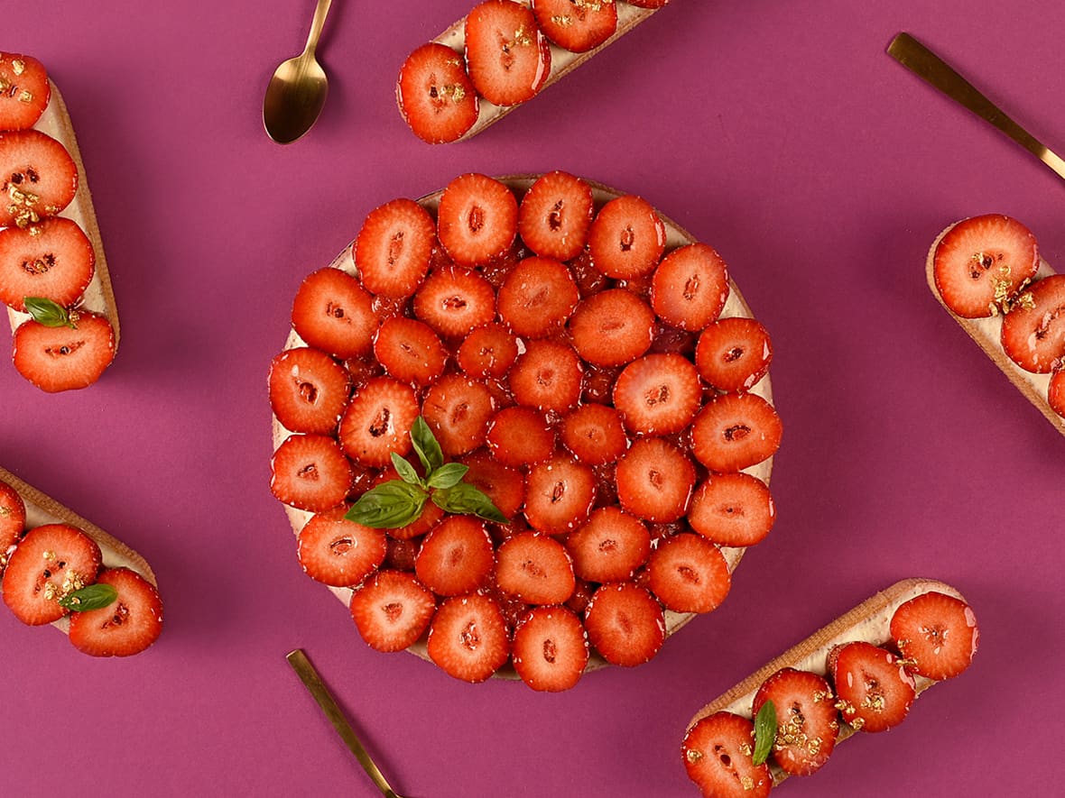 Tartelette fraises et basilic.*ATTR