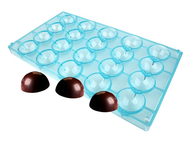 Stampo da cioccolato con semi-sfere - 20 semi sfere Ø 4,8 cm - 38 x 21 cm