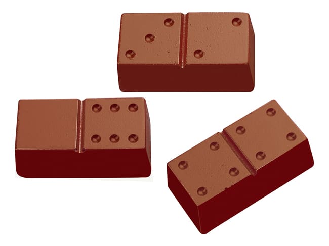 Stampo per cioccolato - Domino (x 24) - 27,5 x 13,5 cm