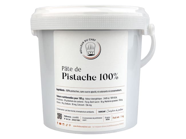 Crema di pistacchio 100% naturale - 1 kg - Comptoir du Praliné