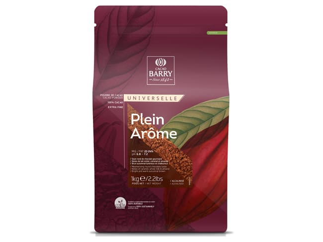 Cacao in polvere - Pieno Aroma - 1 kg - Cacao Barry