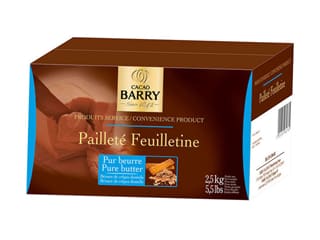 Pailleté feuilletine burro puro crêpe dentelle