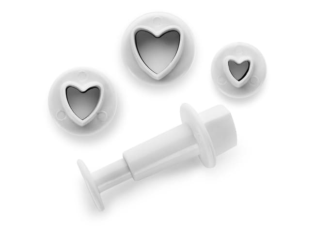 Stampi ad espulsione - Forma di cuore - 3 pezzi - Ibili