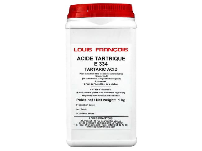 Acido tartarico - 1 kg - Louis François