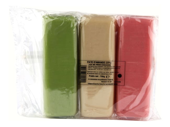 Pasta di mandorle 33% (3 colori)
