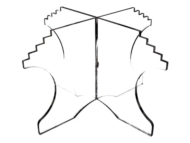 Piede per piramide di amaretti - PVC trasparente - Altezza 24 cm - Mallard Ferrière