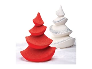 Stampo per albero di Natale onda in cioccolato.