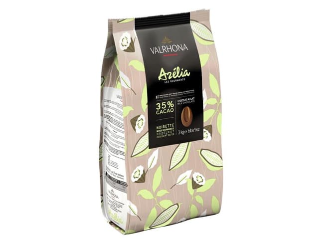 Cioccolato al latte e nocciole Azelia 35% - 3 kg - Valrhona