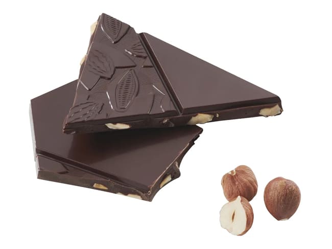 Barretta di cioccolato fondente e nocciole Caraïbe 66% - 120 g - Valrhona