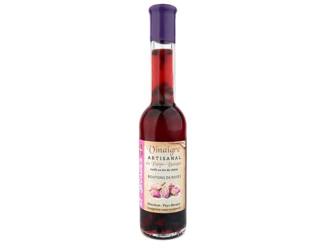 Aceto artigianale ai boccioli di rosa - invecchiato in botti di rovere - Vinaigrerie St Jacques