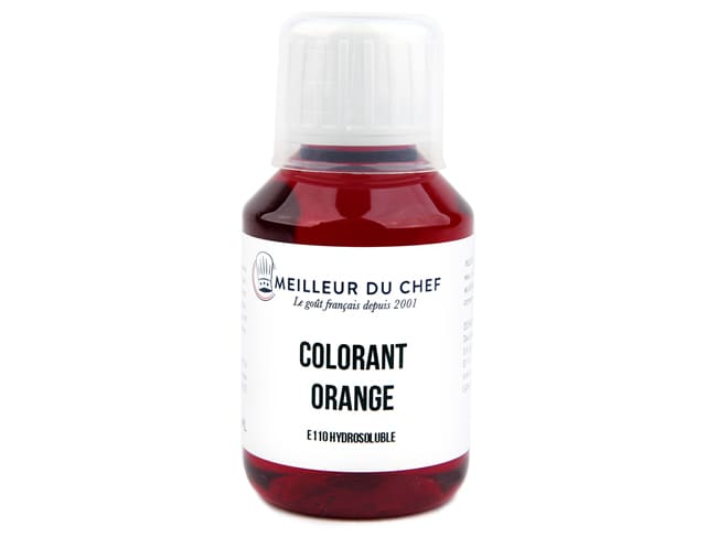 Orange Food Colouring E110 - Water soluble - 1litre - Meilleur du Chef