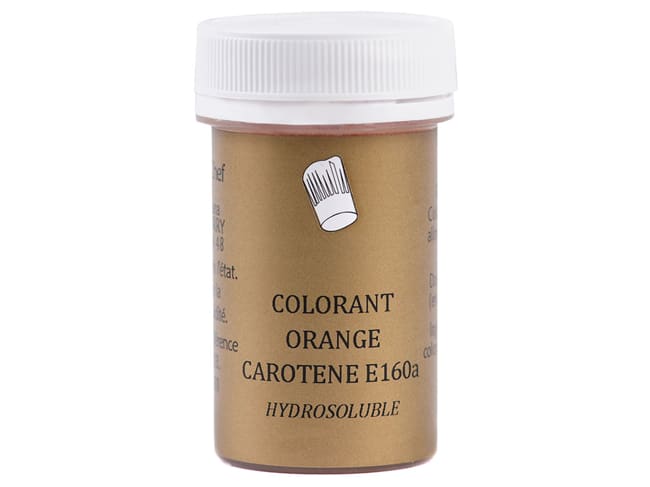 Orange Carotene Food Colouring - Water soluble - Pot of 10g - Selectarôme