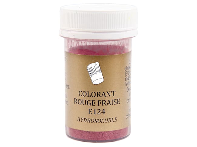 Strawberry Red Food Colouring E124 - Water soluble - 10g - Selectarôme