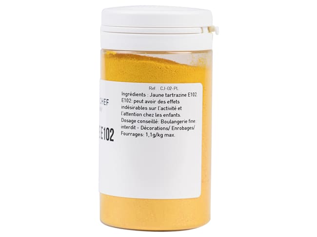 Yellow Food Colouring E102 - Fat soluble - Tub of 25grams - Selectarôme