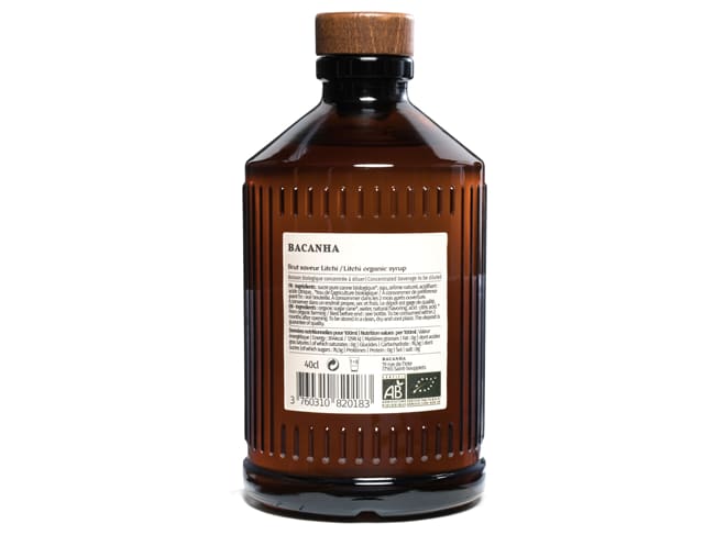 Organic Lychee Syrup - 40cl - Bacanha