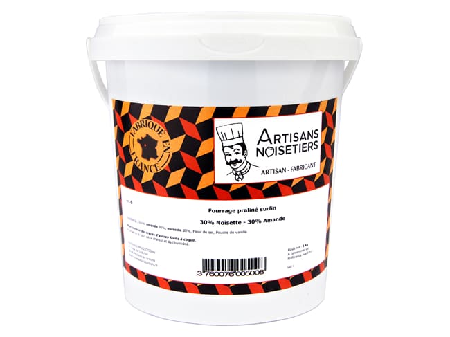 Hazelnut & Almond Smooth Praline Paste 60% - 1kg - Noiseraie