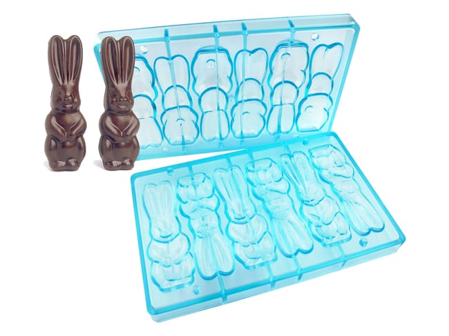 Chocolate Copolyester Mould - Rabbit (6 cavities)