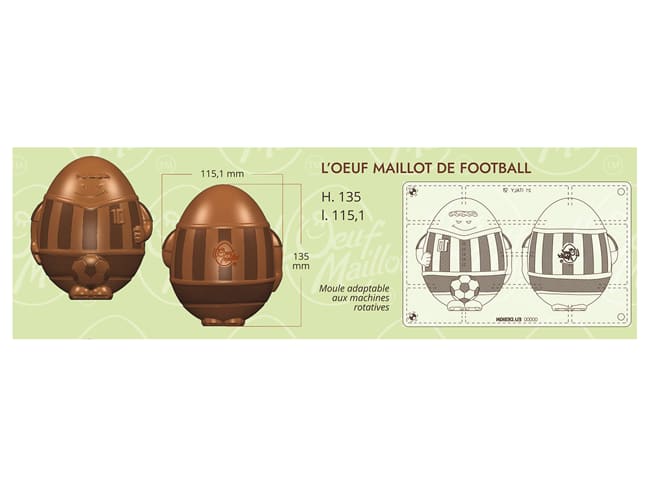 Easter Egg Chocolate Mould - Soccer jersey - L'Oeuf Maillot