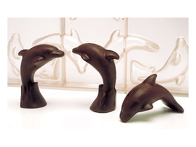 Chocolate Mould - Dolphins (8 cavities) - 27,5 x 17,5cm