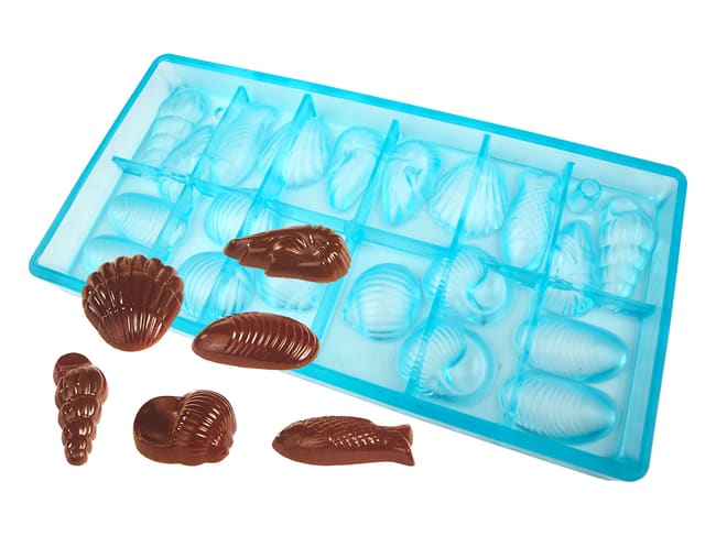 Chocolate Mould - Easter Sea Shells - 20 cavities