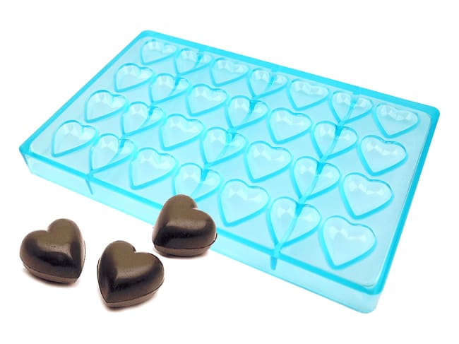 Heart Chocolate Mould - 27,5 x 17,5cm - 3,2 x 3,2cm