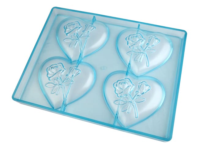 Chocolate Mould - Heart with Roses - 27,5 x 17,5cm