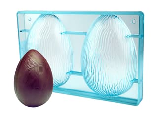 Chocolate Mould - Striped Half Egg