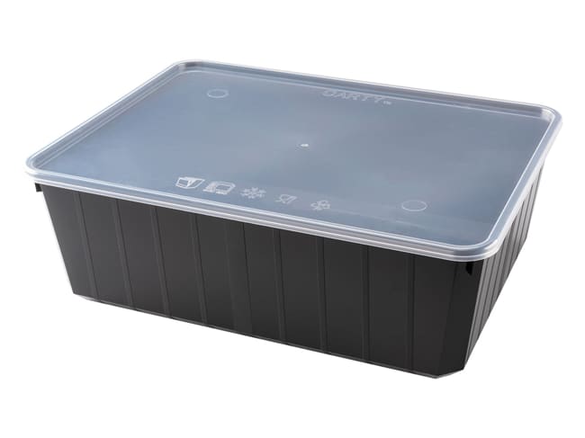 Black CartyBox storage box - with lid - 115 cl (x 25) - Carty