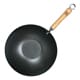 Non-Stick Black Steel Wok with Flat Bottom - Ø 30cm - Dexam