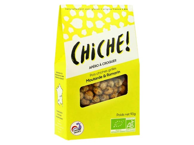 Organic Appetizer - Roasted chickpeas, mustard & rosemary - 90g - Chiche