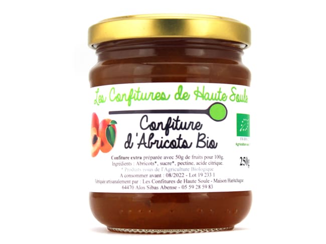 Organic Apricot Jam - Pot of 250g - Confitures de Haute Soule