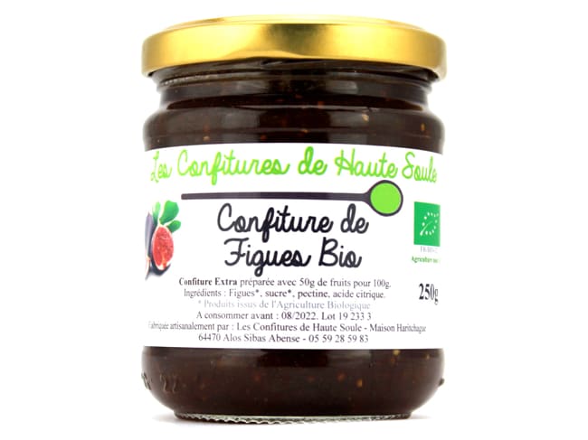 Organic Fig Jam - Pot of 250g - Confitures de Haute Soule