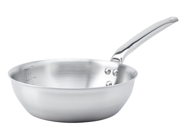 Alchimy stainless steel convex sauteuse frying pan - multilayer - Ø 24 cm - De Buyer