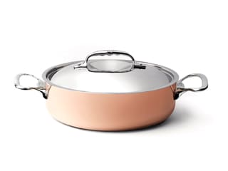 Copper/Stainless Steel Sauté Pan with Handles & Lid