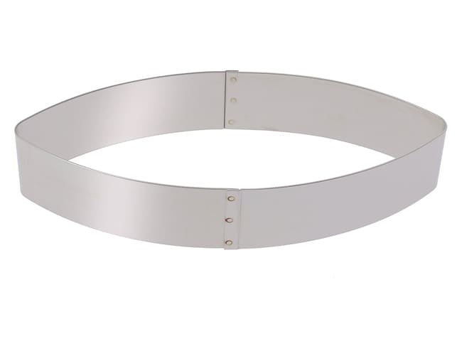 Stainless steel circle Calisson - Ht 4 cm - Length 33 cm - De Buyer