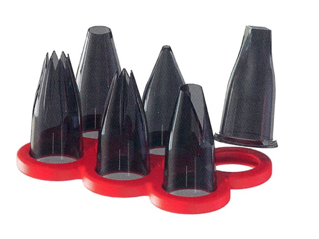 Tritan Filling Nozzle Set - 6 Nozzles - De Buyer