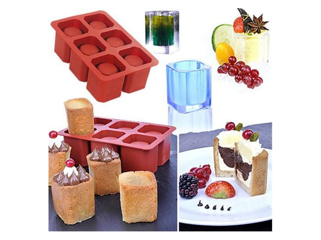 Ice Shot Glass Silicone Mould - Square - Déco Relief