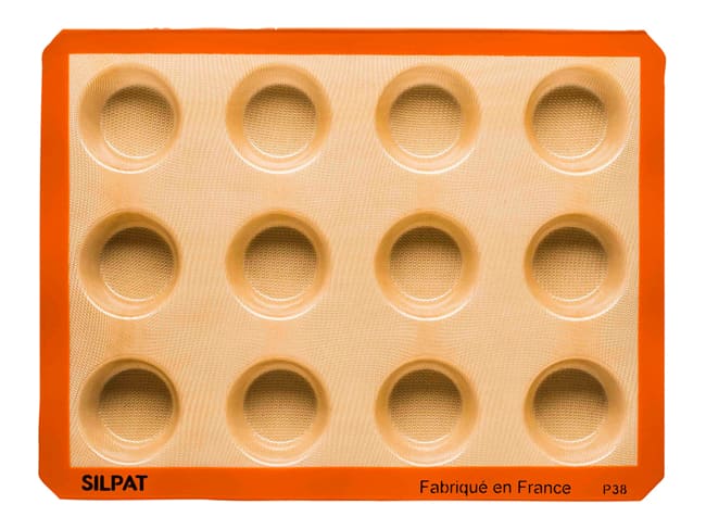 Flexible Silicone Mould - Muffins - 12 cavities - 40 x 30cm - Demarle