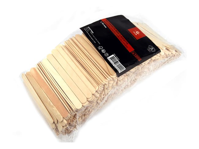 Wooden Sticks for Ice Cream Bars (x 1000) - Length 9.3cm - Matfer