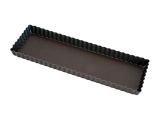 Oblong tart mould fixed bottom