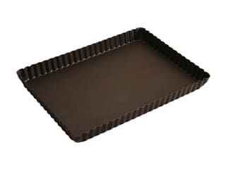 Rectangular tart mould fixed bottom