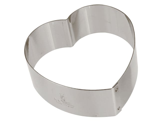 Heart-shaped Ring - Stainless Steel - 8.5cm x ht 3cm - Gobel
