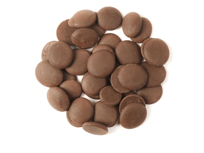 Alunga Milk Chocolate Couverture Pistoles - 41% cocoa - 1kg - Cacao Barry