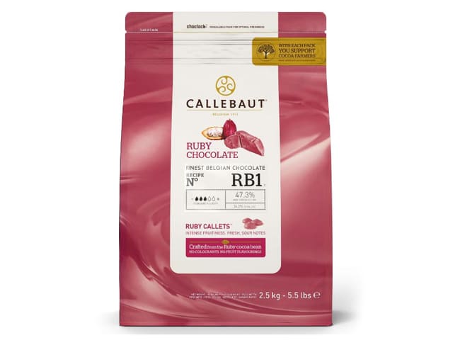 Ruby Pink Chocolate - 47.3% cocoa - 2.5kg - Callebaut
