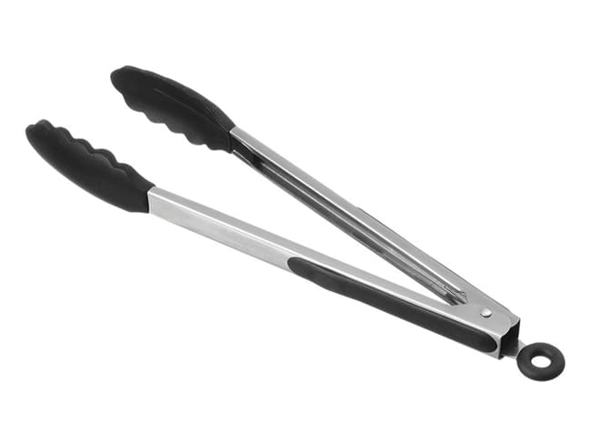Stainless Steel Tongs with Silicone Tips - Length 24cm - Hendi